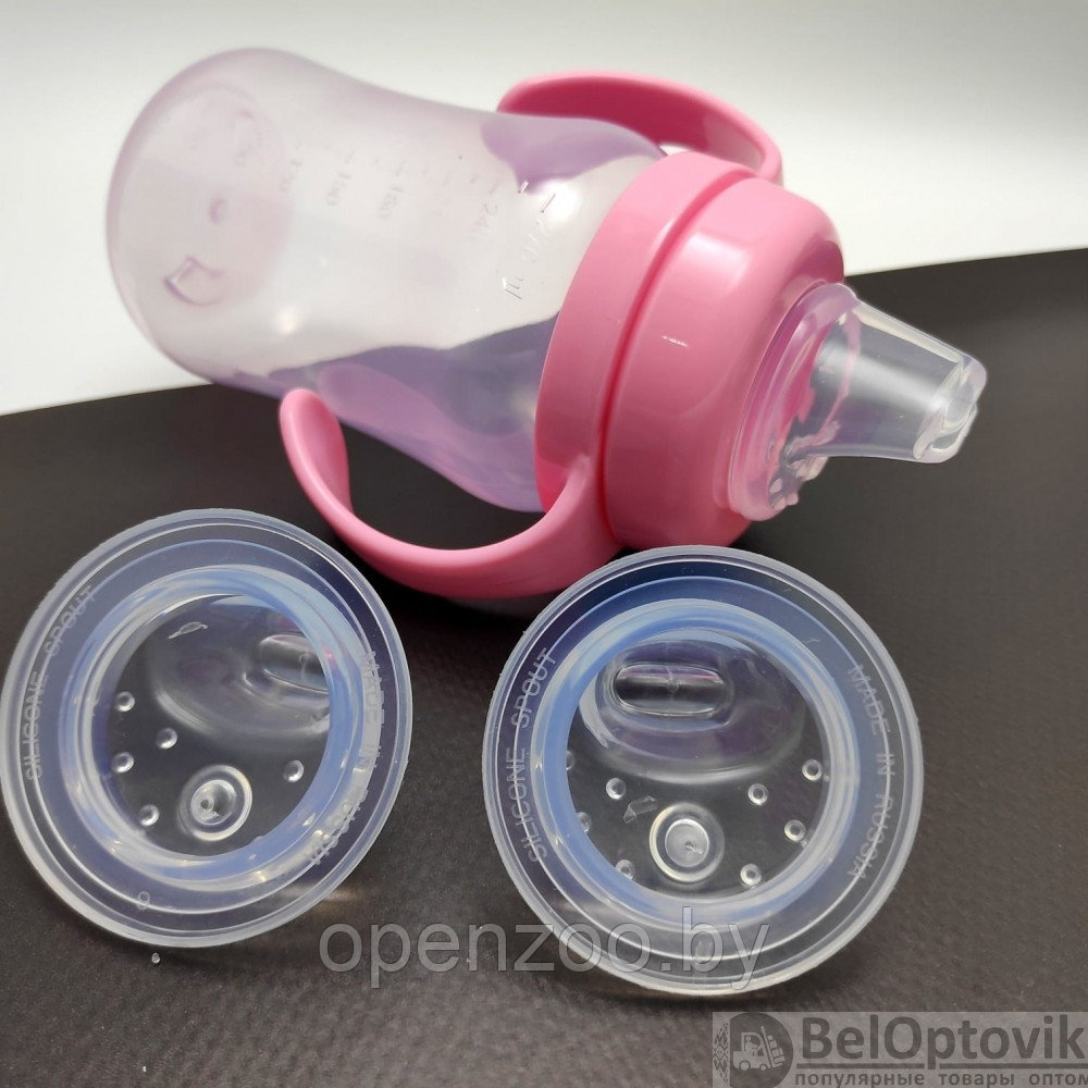 Силиконовый носик поильник (комплект 2 шт) BABY FLOW TWO для детских бутылочек - фото 3 - id-p179674142