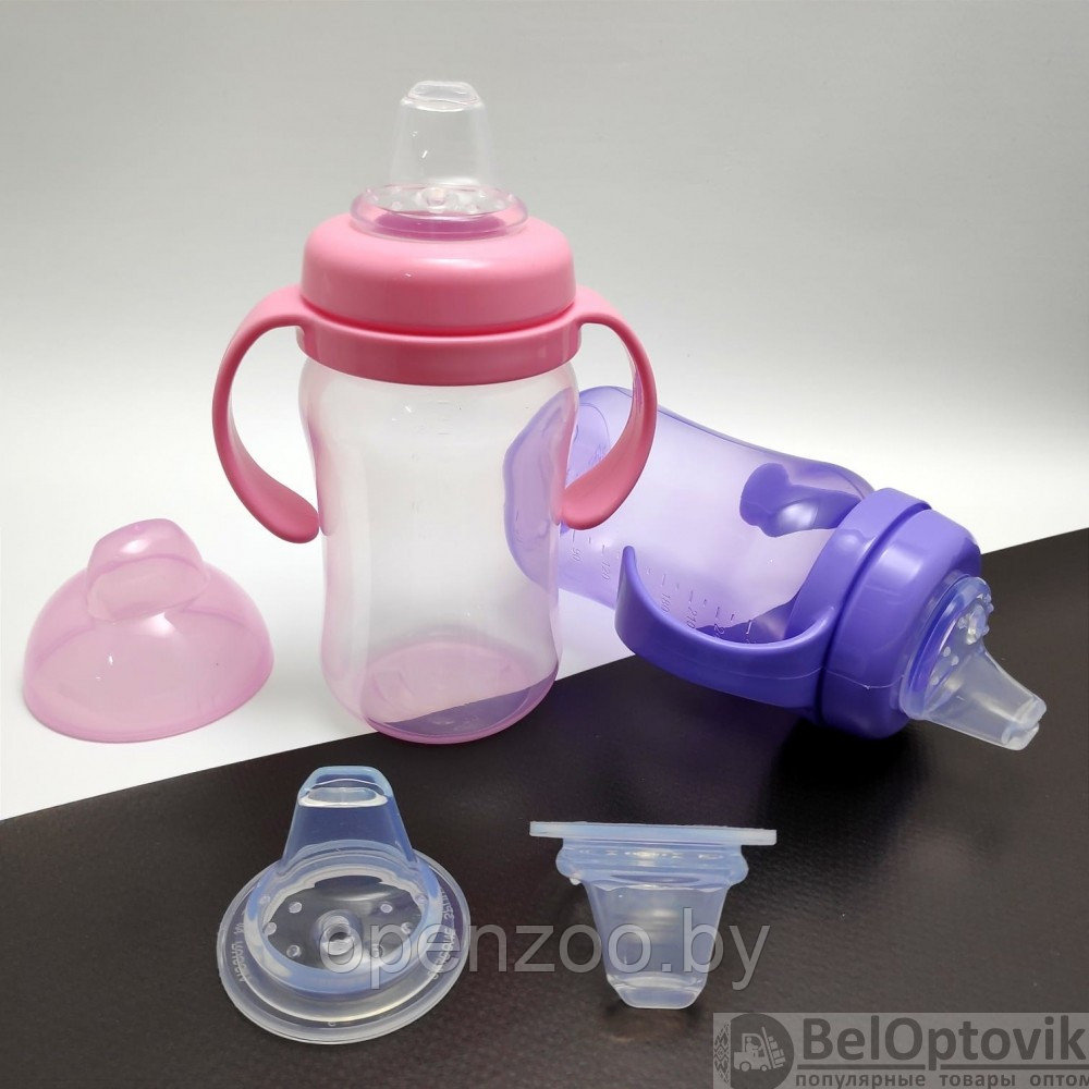Силиконовый носик поильник (комплект 2 шт) BABY FLOW TWO для детских бутылочек - фото 7 - id-p179674142