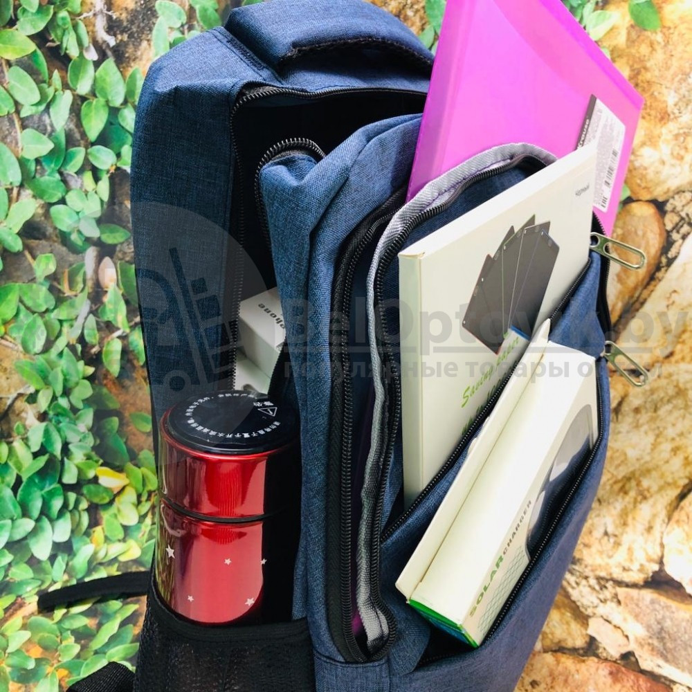 Многофункциональный рюкзак из водонепроницаемой ткани ZHULIAO SPORT с косой молнией и мягкой вентилируемой - фото 4 - id-p179625674