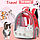 Рюкзак переноска с ПРОЗРАЧНЫМ окном для домашних животных (мелких пород собак, кошек) Розовая, фото 4