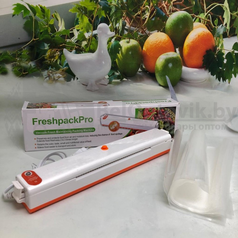 Вакуумный упаковщик (запайщик) FreshpackPro 10 пакетов для вакууматора. Еда в вакуумной упаковке сохраняет - фото 3 - id-p179625807