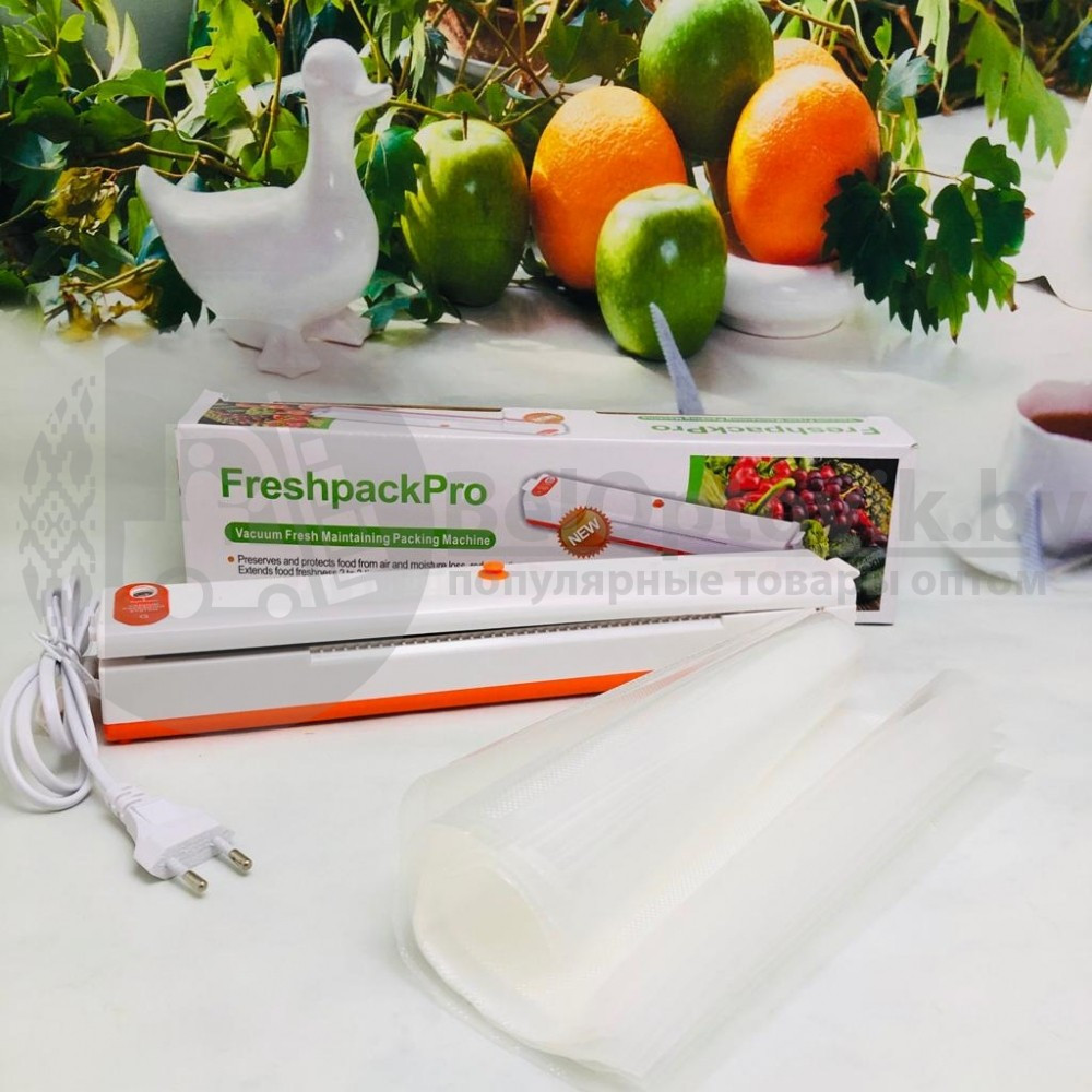 Вакуумный упаковщик (запайщик) FreshpackPro 10 пакетов для вакууматора. Еда в вакуумной упаковке сохраняет - фото 5 - id-p179625807