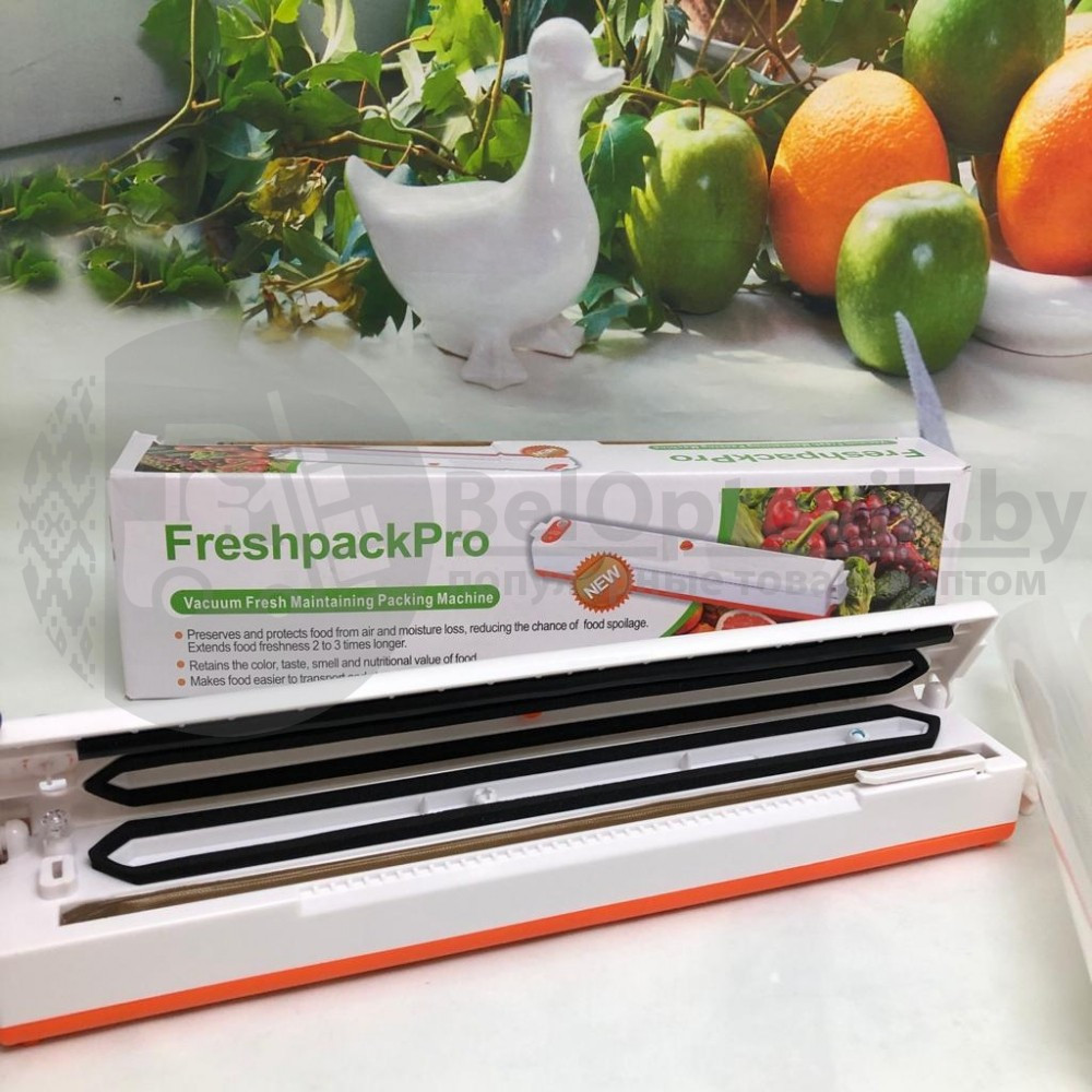 Вакуумный упаковщик (запайщик) FreshpackPro 10 пакетов для вакууматора. Еда в вакуумной упаковке сохраняет - фото 7 - id-p179625807