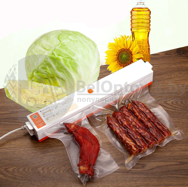 Вакуумный упаковщик (запайщик) FreshpackPro 10 пакетов для вакууматора. Еда в вакуумной упаковке сохраняет - фото 8 - id-p179625807