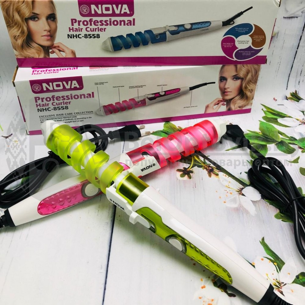 Профессиональная плойка для волос NOVA Professional Hair Curler NHC-5322 (5311) Красная - фото 6 - id-p179627402