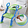 Детское сиденье накладка на унитаз с лестницей Potty Training Seat/ мягкое сидение  Синий, фото 2
