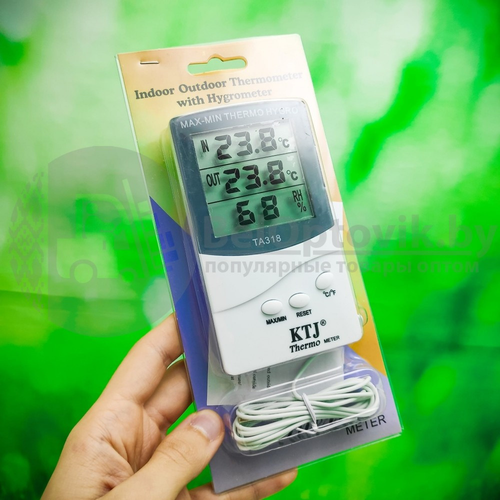 Термометр-гигрометр электронный Домашняя метеостанция с выносным датчиком на улицу ТА 318 - фото 3 - id-p179627458