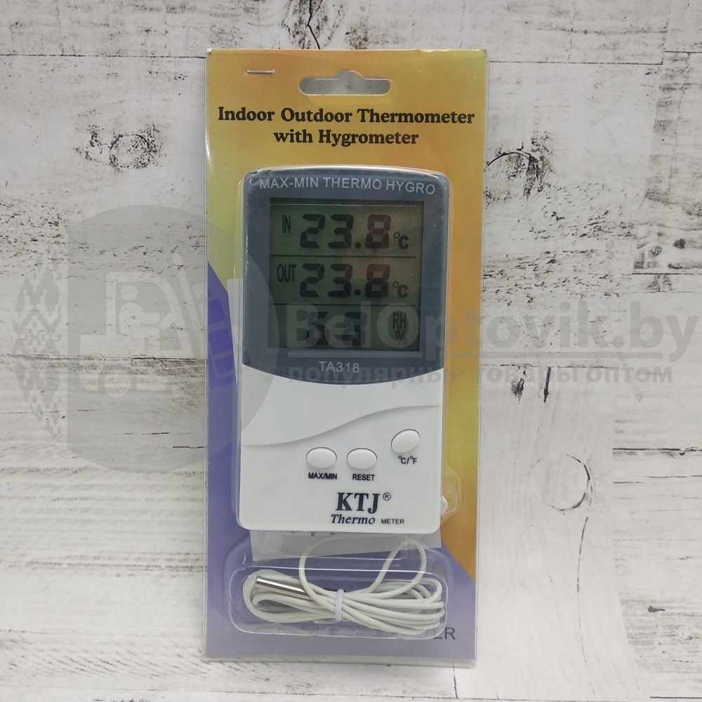 Термометр-гигрометр электронный Домашняя метеостанция с выносным датчиком на улицу ТА 318 - фото 10 - id-p179627458