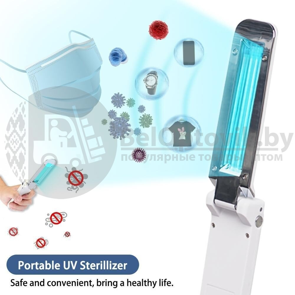 РАСПРОДАЖА Портативный карманный Санитайзер Mini UVC Sanitizer с зарядкой USB (антибактериальная лампа мини - фото 6 - id-p179625926