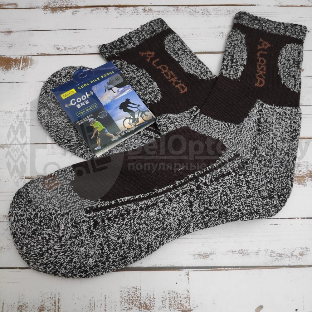 Термоноски Cool Pile Socks, размер 40-46 Сlassic (черный узор) - фото 6 - id-p179625929