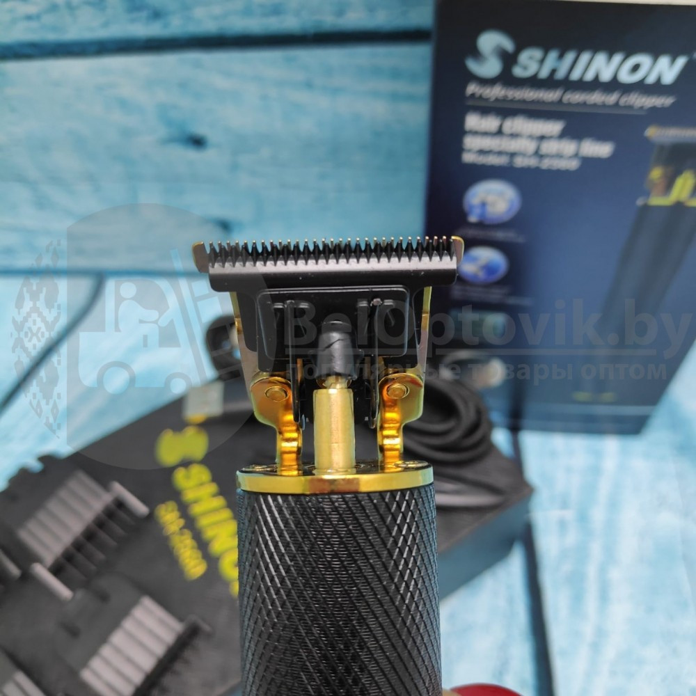 Беспроводной триммер-клипер для бороды, усов и арт рисунков Hair clippeer SHINON SH-2560 (4 сменные насадки) - фото 7 - id-p179624684