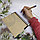 Набор канцелярский Волна: блокнот на спирали с ручкой, ECO (A5, 70 листов) Фиолетовый / дерево, фото 6