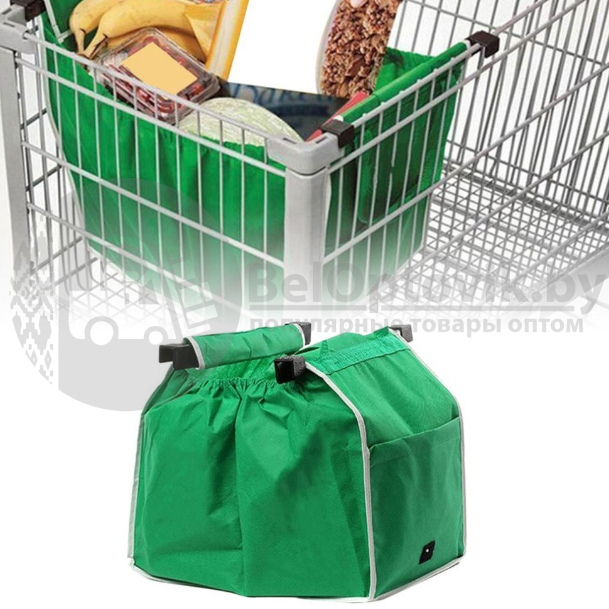 Вместительная сумка для покупок Grab Bag для шоппинга с креплением к тележке - фото 8 - id-p179626020