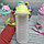 Пластиковая бутылка для воды и соков с трубочкой Единорог Unicorn. Поильник - непроливайка, 500 мл Розовая, фото 4