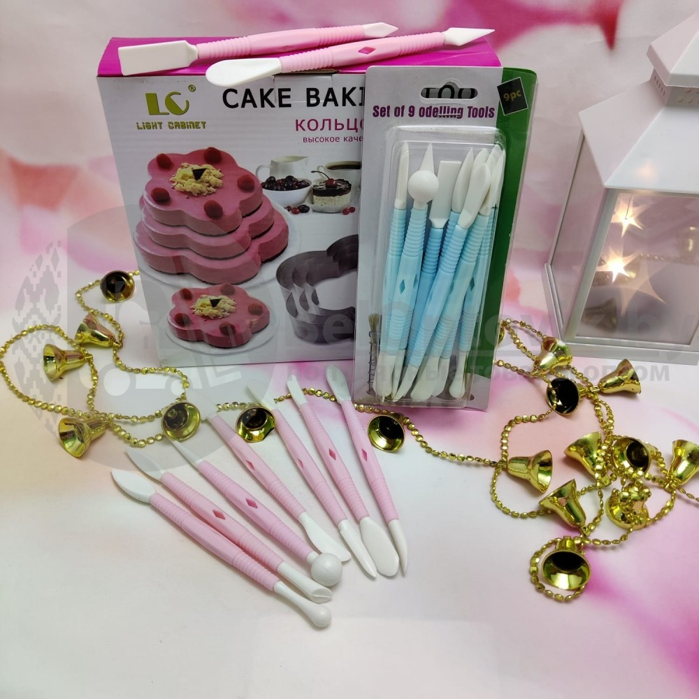 Инструменты для мастики (декорирования, украшения торта), 16 наконечников Нежно розовые - фото 5 - id-p179627653
