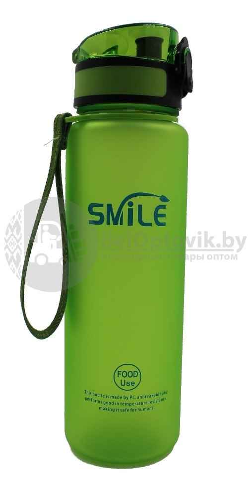 Фитнес бутылка для воды с держателем Smile Classics (качество А) Синяя - фото 4 - id-p179627655