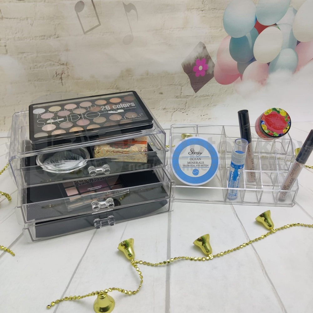 УЦЕНКА Органайзер акриловый для косметики Cosmetic Storage Box 5 полок - фото 8 - id-p179627661