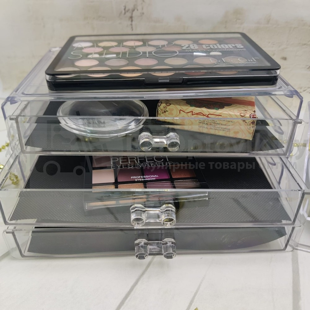 УЦЕНКА Органайзер акриловый для косметики Cosmetic Storage Box 5 полок - фото 9 - id-p179627661