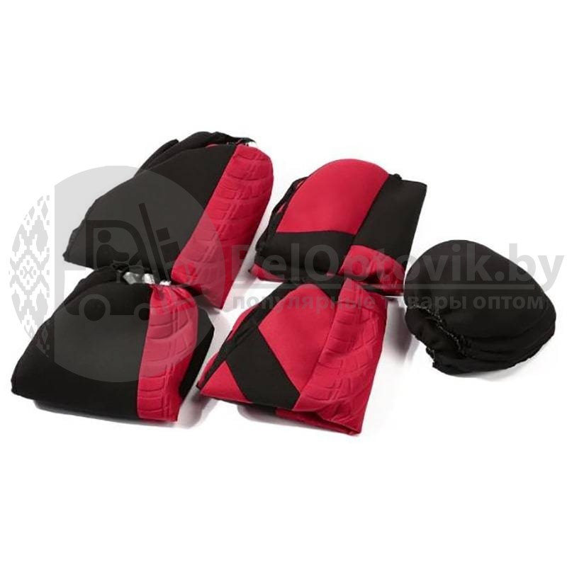 Комплект чехлов на автомобильные сидения Car Seat Cover 9 предметов (чехлы для автомобиля) Красные - фото 6 - id-p179627668