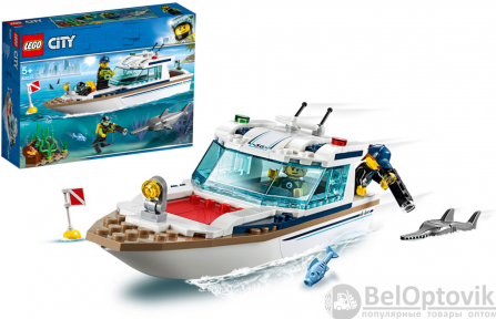 Конструктор LEGO City  60221: Яхта для дайвинга (Лего). Оригинал