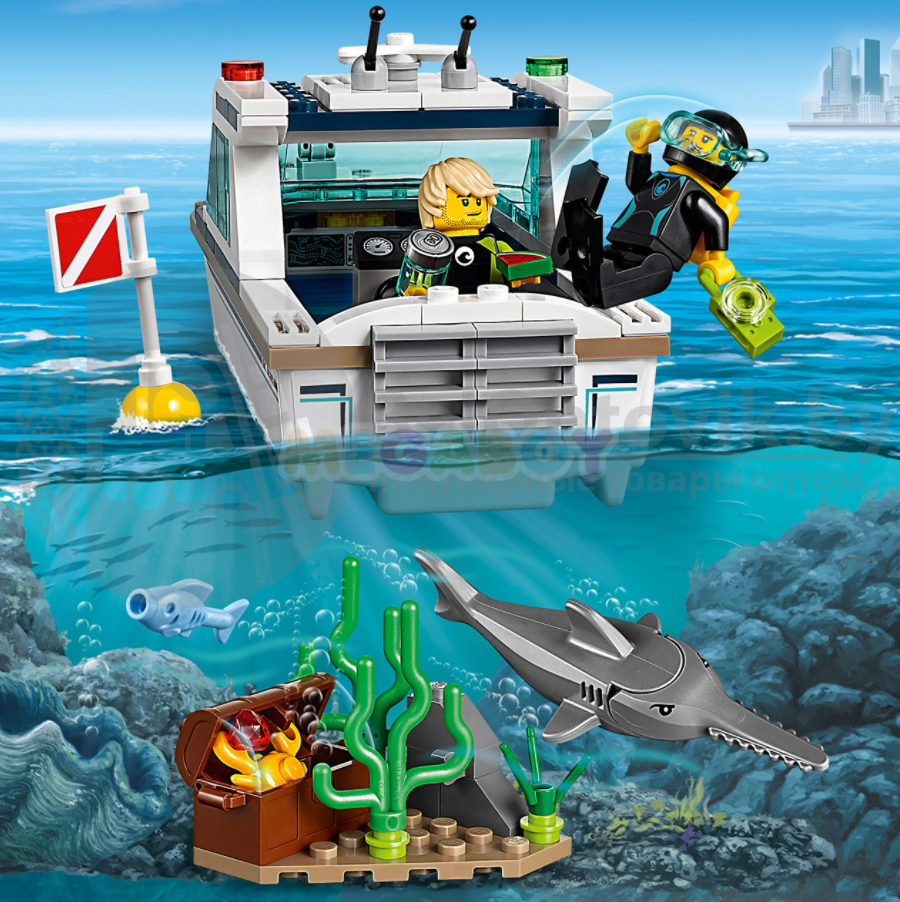 Конструктор LEGO City 60221: Яхта для дайвинга (Лего). Оригинал - фото 6 - id-p179624825