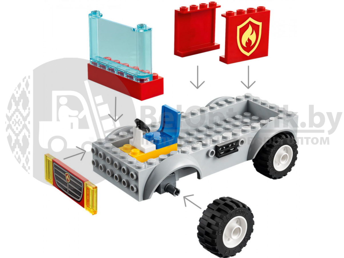 Оригинал Конструктор LEGO City 60280: Пожарная машина с лестницей (Лего) - фото 5 - id-p179624826