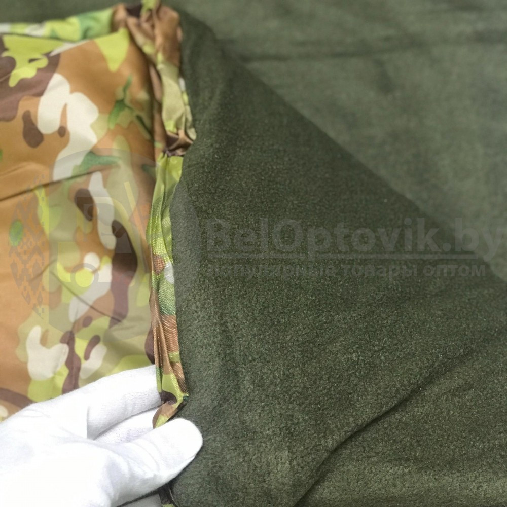 Спальный мешок с подголовником Stalker Military Style одеяло (22595, изософт, до -15С), РФ - фото 4 - id-p179624830