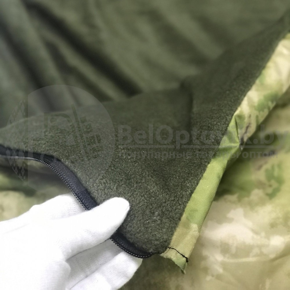 Спальный мешок с подголовником Stalker Military Style одеяло (22595, изософт, до -10С), РФ - фото 3 - id-p179624831