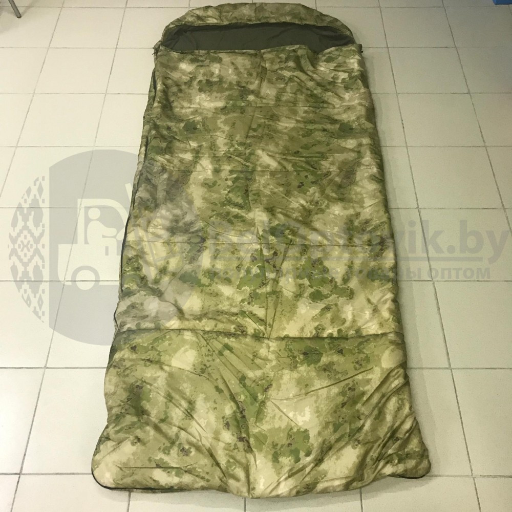 Спальный мешок с подголовником Stalker Military Style одеяло (22595, изософт, до -10С), РФ - фото 4 - id-p179624831