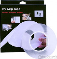 Многоразовая крепежная лента гелиевая на любые поверхности(скотч двухсторонний) UKC Ivy Grip Tape 5 м