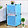 Универсальный модульный шкаф для одежды, обуви, игрушек Plastic Storage Cabinet Нежно-персиковый, фото 2