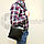 Мужская сумка POLO Videng с плечевым ремнем КОЖА (Живые фото) Black (черная), фото 3