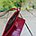 Женский кошелек из натуральной кожи с ручкой, отдел на молнии (22.00 х 12.00 х 1.50 см.). Красный, фото 2