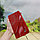Женский кошелек из натуральной кожи с ручкой, отдел на молнии (22.00 х 12.00 х 1.50 см.). Красный, фото 7