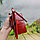 Женский кошелек из натуральной кожи с ручкой, отдел на молнии (22.00 х 12.00 х 1.50 см.). Красный, фото 8