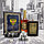Подарочный набор Jack Daniels: фляжка 255 мл, 4 стопки и металлическая воронка M-39 Черный в золоте, фото 5