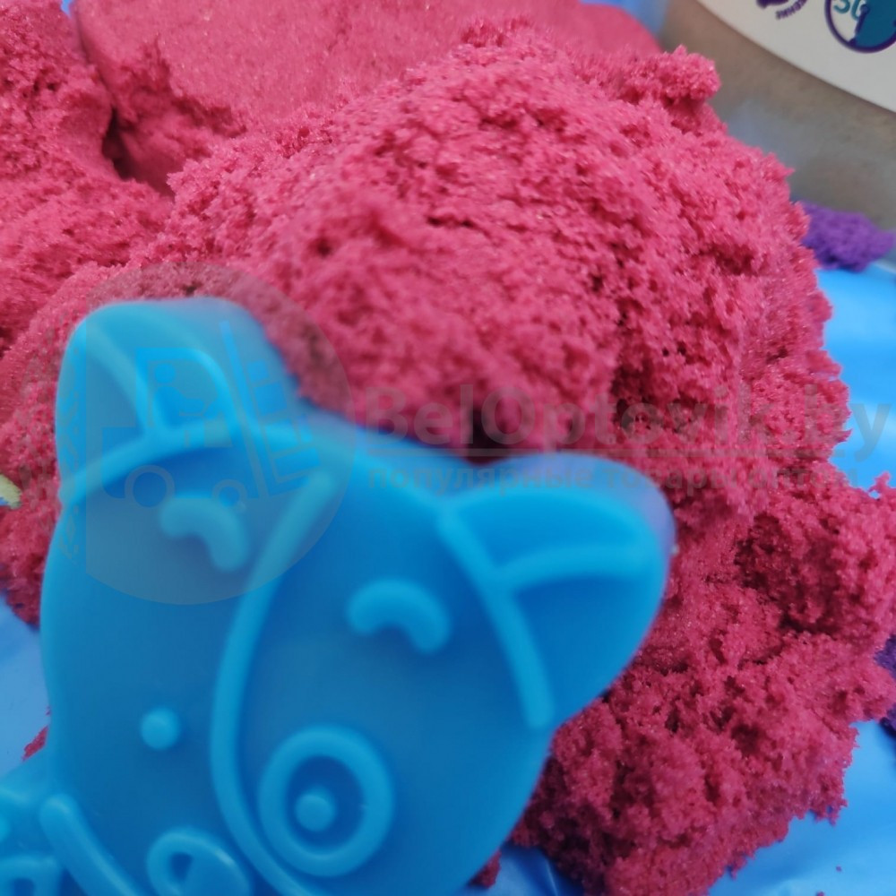 Набор для творчества GENIO KIDS Умный песок (живой кинетический песок), 1000g Фиолетовый - фото 5 - id-p179627943