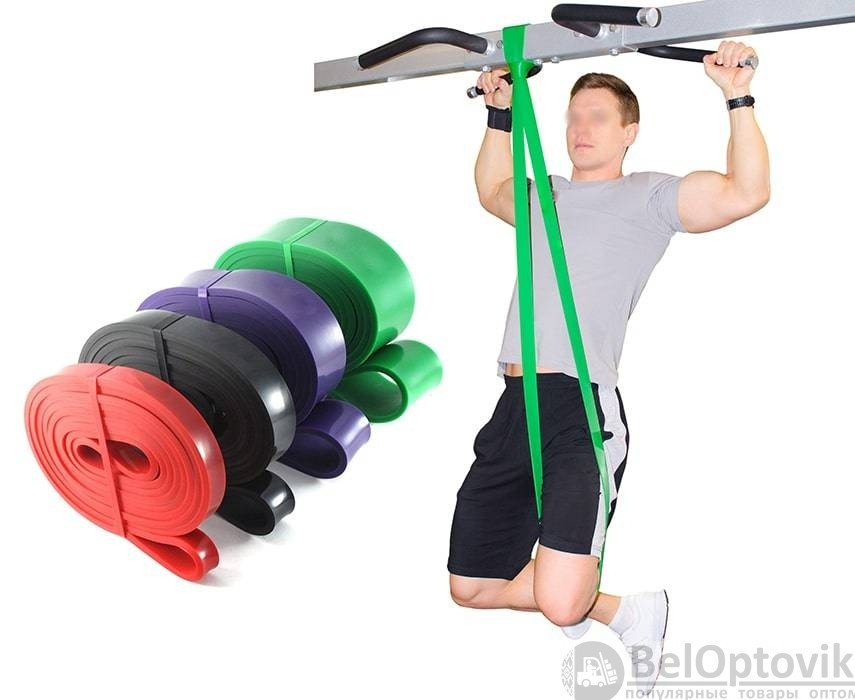 Набор эспандеров (резиновых петель) 208 см Fitness sport для фитнеса, йоги, пилатеса (4 шт с инструкцией) - фото 10 - id-p179625041