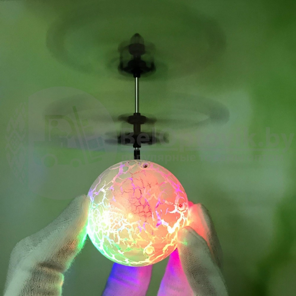 Летающая светодиодная игрушка Светящийся шар Flying Ball (с кабелем USB) JM-888 - фото 3 - id-p179625046