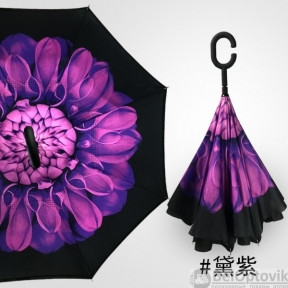 Зонт наоборот UnBrella (антизонт). Подбери свою расцветку настроения Фиолетовый цветок