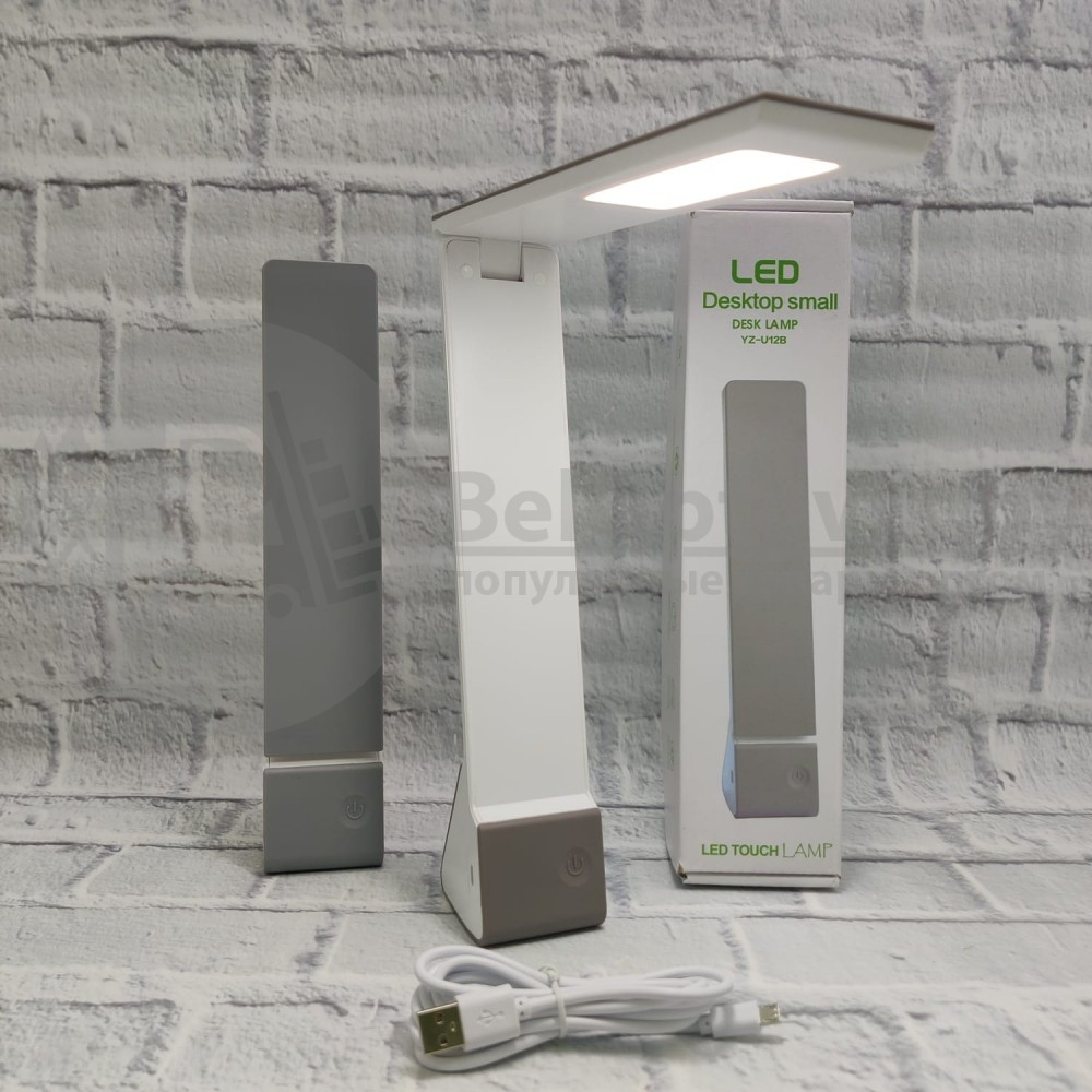 Настольная аккумуляторная лампа Desktop small Desk Lamp YZ-U12B Серебро - фото 10 - id-p179625365