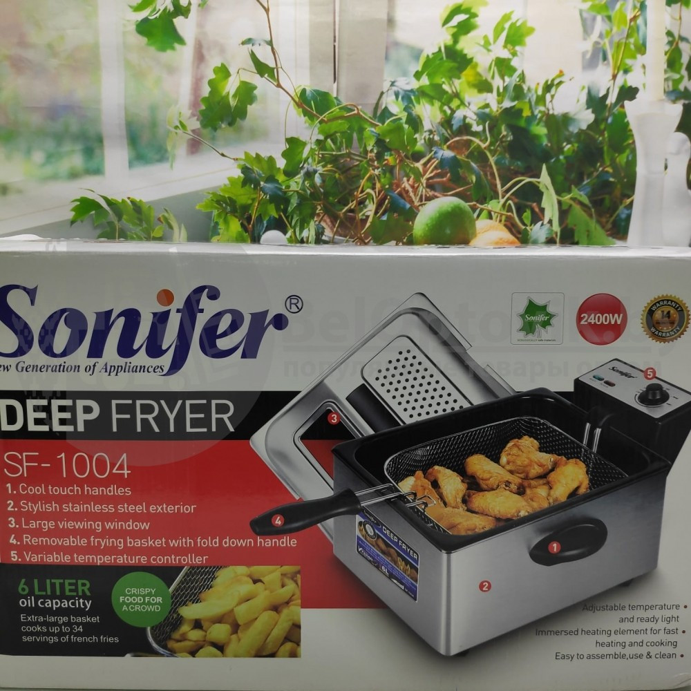 Профессиональная фритюрница Sоnifer Deep Fryer модель SF 1004 (емкость 6л) - фото 6 - id-p179625371