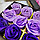 Подарочный набор 12 мыльных роз  Мишка Розовые оттенки, фото 9