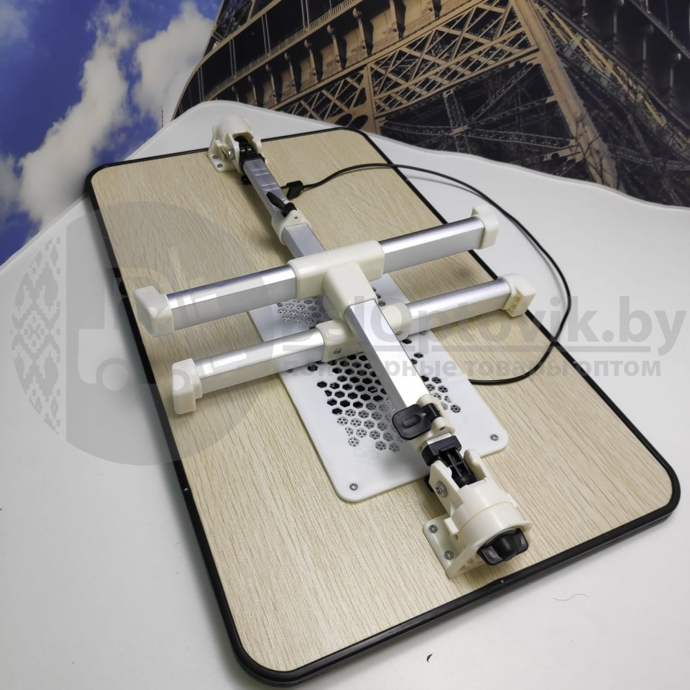 Портативный (складной) эргономичный стол для ноутбука с охлаждением (1 вентилятор вентиляция) Elaptop Desk 52 - фото 9 - id-p179625403
