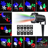 Уличный голографический лазерный проектор Christmas led projector light с эффектом цветомузыки, 10 слайдов