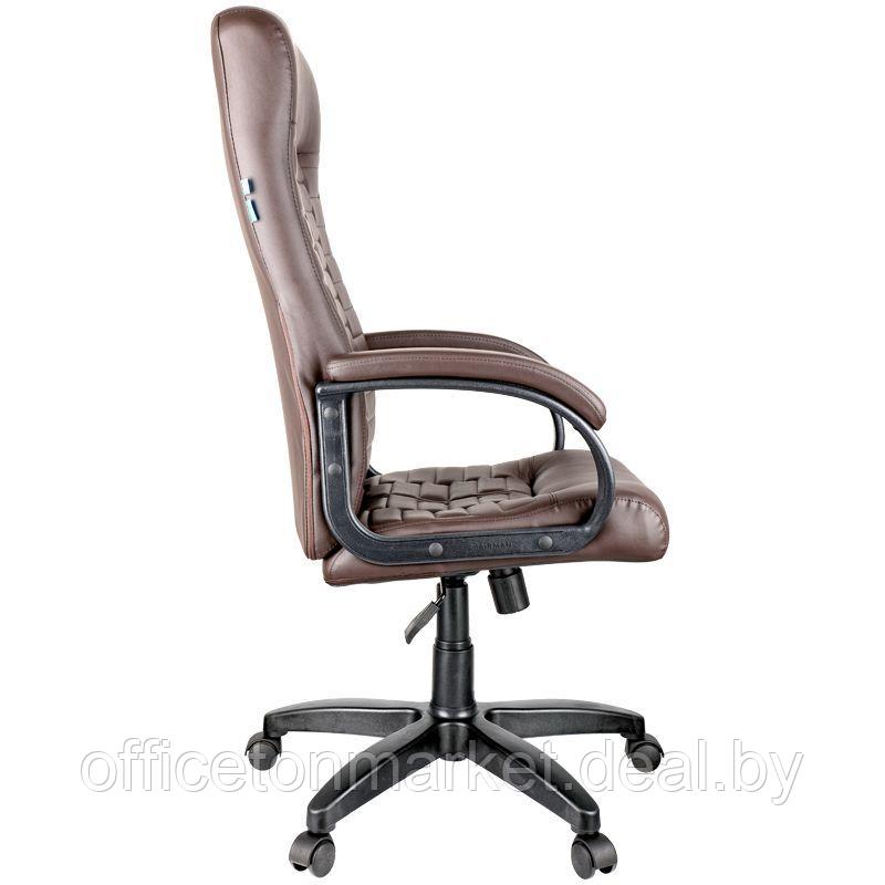 Кресло для руководителя Helmi "HL-E80 Ornament", экокожа, пластик, коричневый - фото 3 - id-p166137637