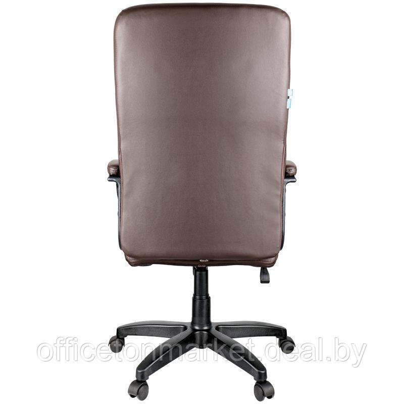 Кресло для руководителя Helmi "HL-E80 Ornament", экокожа, пластик, коричневый - фото 4 - id-p166137637