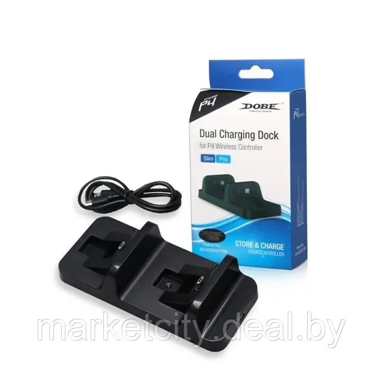 Зарядная станция Dobe Charging Dock TP4-002S Black для PS4 Slim/Pro Dual - фото 1 - id-p179724209
