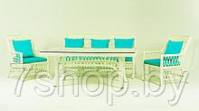 Комплект садовой мебели LEGEND с прямоугольным столом, 2-х местный диван, слоновая кость