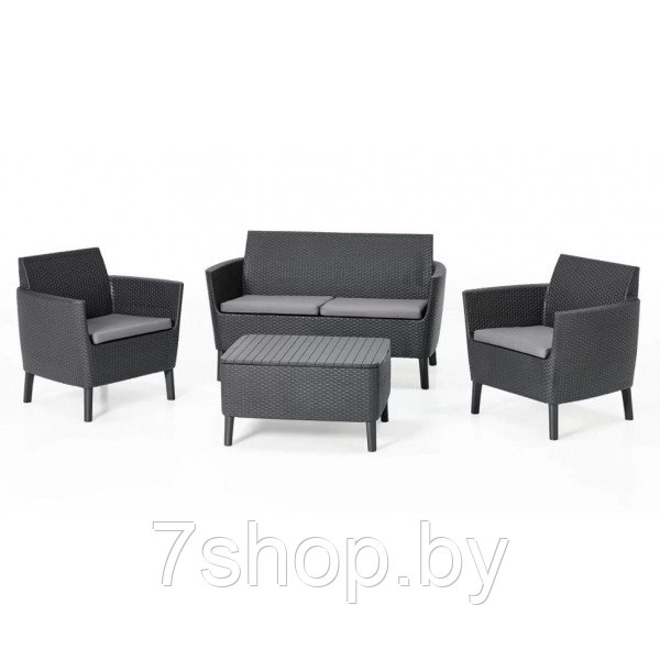 Комплект мебели Salemo 2-sofa set (Салемо), графит - фото 2 - id-p179723975